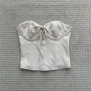 Edikted Cream Strapless Corset